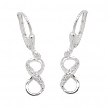 Ohrhänger Ohrringe Brisur Unendlichkeitszeichen Zirkonia 925 Sterlingsilber