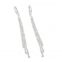 Ohrhänger Ohrringe Brisur mit 3 Singapurkettchen 925 Sterlingsilber