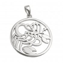 Anhänger Sternzeichen Skorpion glänzend rhodiniert 925 Sterlingsilber