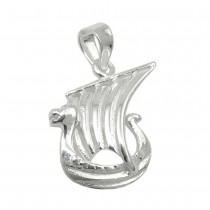 Anhänger kleines Wikingerschiff glänzend 925 Sterlingsilber