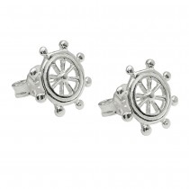 Ohrstecker Ohrring Steuerrad glänzend 925 Sterlingsilber