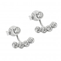 Ohrstecker Ohrring 2-teilig mit Zirkonias 925 Sterlingsilber
