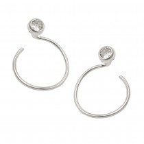 Ohrstecker Ohrspirale Ohrspirale Zirkonia 925 Sterlingsilber