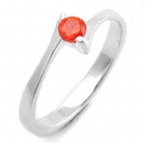 Ring Zirkonia orange 925 Silber