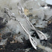 Ohrring Zirkonia rhodiniert 925 Sterlingsilber