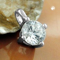 Anhänger Zirkonia rhodiniert 925 Sterlingsilber