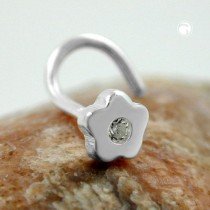 Nasenstecker Blume Zirkonia 925 Sterlingsilber