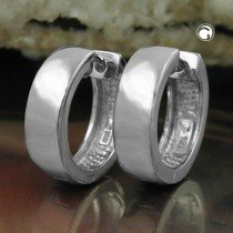 Creolen Ohrringe ca. 17x5mm rhodiniert 925 Sterlingsilber