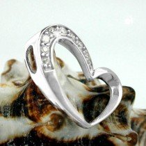 Anhänger Herz mit Zirkonias 925 Sterlingsilber