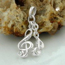 Anhänger Notenschlüssel 925 Sterlingsilber