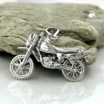 Anhänger altes Motorrad 925 Sterlingsilber