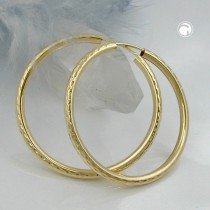 Creolen Ohrringe 37mm vergoldet 925 Sterlingsilber