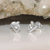 Ohrstecker Dreieck Zirkonia 925 Sterlingsilber