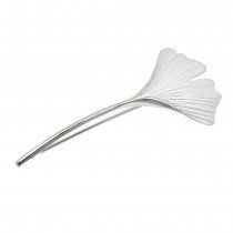 Brosche Ginkgoblatt matt-glänzend 925 Sterlingsilber