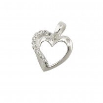 Anhänger Herz mit Zirkonias 925 Sterlingsilber