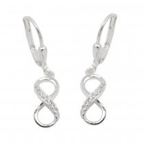 Ohrhänger Ohrringe Brisur Unendlichkeitszeichen Zirkonia 925 Sterlingsilber