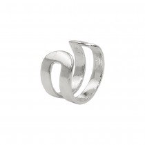 Ohrklemme Ohrring ear cuff Doppelsteg glänzend 925 Sterlingsilber