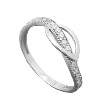 Ring mit vielen Zirkonias glänzend rhodiniert 925 Silber Größe 60
