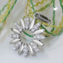 Anhänger Blume Zirkonias 925 Sterlingsilber