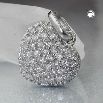 Anhänger Herz Zirkonia 925 Sterlingsilber
