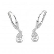 Ohrringe Hänger Brisur Tropfen Zirkonia 925 Silber