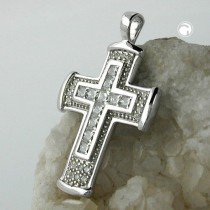 Anhänger Kreuz mit Zirkonias 925 Sterlingsilber