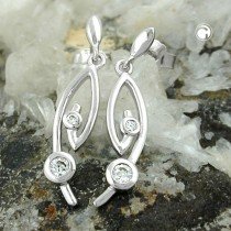 Ohrstecker Zirkonia weiß 925 Sterlingsilber