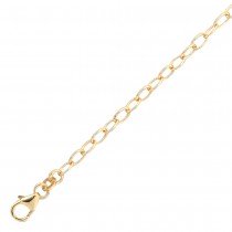 Verlängerungskette 333 Gelbgold 7cm Karabiner Kettenverlängerung
