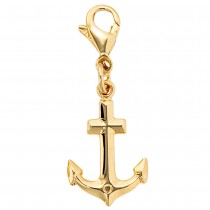 Einhänger Charm Anker 333 Gelbgold