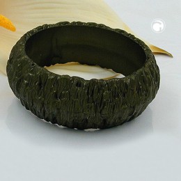 Armreif Borke 87x28mm oliv-metallic