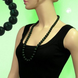 Collier Halskette verlaufend grün-marmoriert 80cm