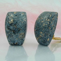 Ohrring Trapez grau-keramik-matt