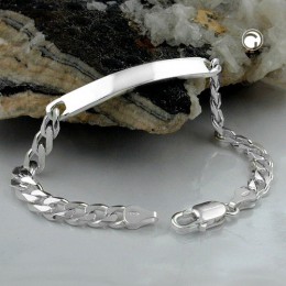 Schildband Armband Panzer 925 Sterlingsilber