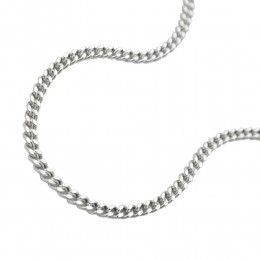 Halskette Panzer 2x diamantiert 925 Sterlingsilber 45cm