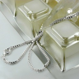 Halskette Venezianer 925 Sterlingsilber 50cm