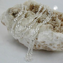 Halskette Singapur diamantiert 925 Sterlingsilber 60cm