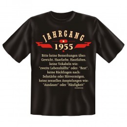 Fun T-Shirt Jahrgang 1955 Keine Bemerkungen über
