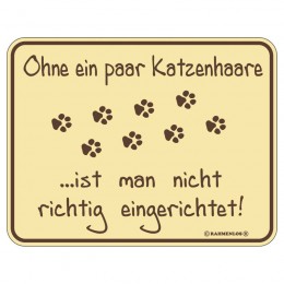 Magnetschild - Katzenhaare