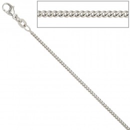 Panzerkette 925 Silber 1,7mm 36cm Halskette Kette Silberkette Karabiner