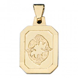 Anhänger Sternzeichen Fische 333 Gelbgold matt Sternzeichenanhänger