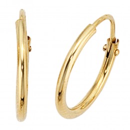 Creolen rund 333 Gelbgold Ohrringe Goldohrringe Goldcreolen