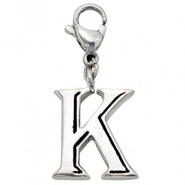 Anhänger Charm Buchstabe K Edelstahl