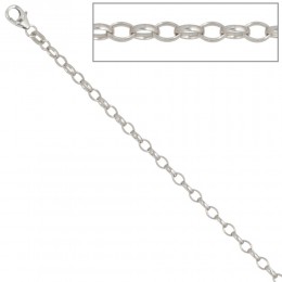 Ankerkette 925 Silber 3,0mm 60cm Halskette Kette Silberkette Karabiner