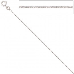 Ankerkette 333 Weißgold 1,3mm 50cm Gold Kette Halskette Weißgoldkette