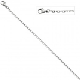 Ankerkette Edelstahl 3,2mm 90cm Halskette Kette Karabiner