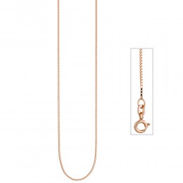 Venezianerkette 925 Silber rotgold vergoldet 0,8mm 50cm Kette Halskette