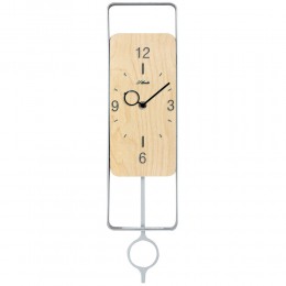 Atlanta Wanduhr Quarz mit Pendel Holz Erle Optik Pendeluhr modern