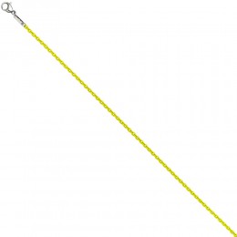 Rundankerkette Edelstahl gelb lackiert 45cm Karabiner