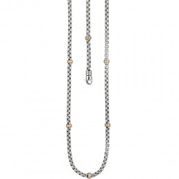 Collier Halskette 585 Weißgold Rotgold bicolor 65 Diamanten 45cm