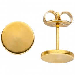 JOBO Ohrstecker Studs 8mm aus Edelstahl gold farben beschichtet Ohrringe